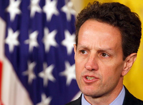 Treasury Secretary Timothy Geithner speaks at the White House on March 16.