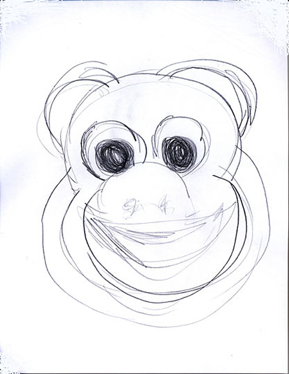 Michele Norris' sketch of Curious George