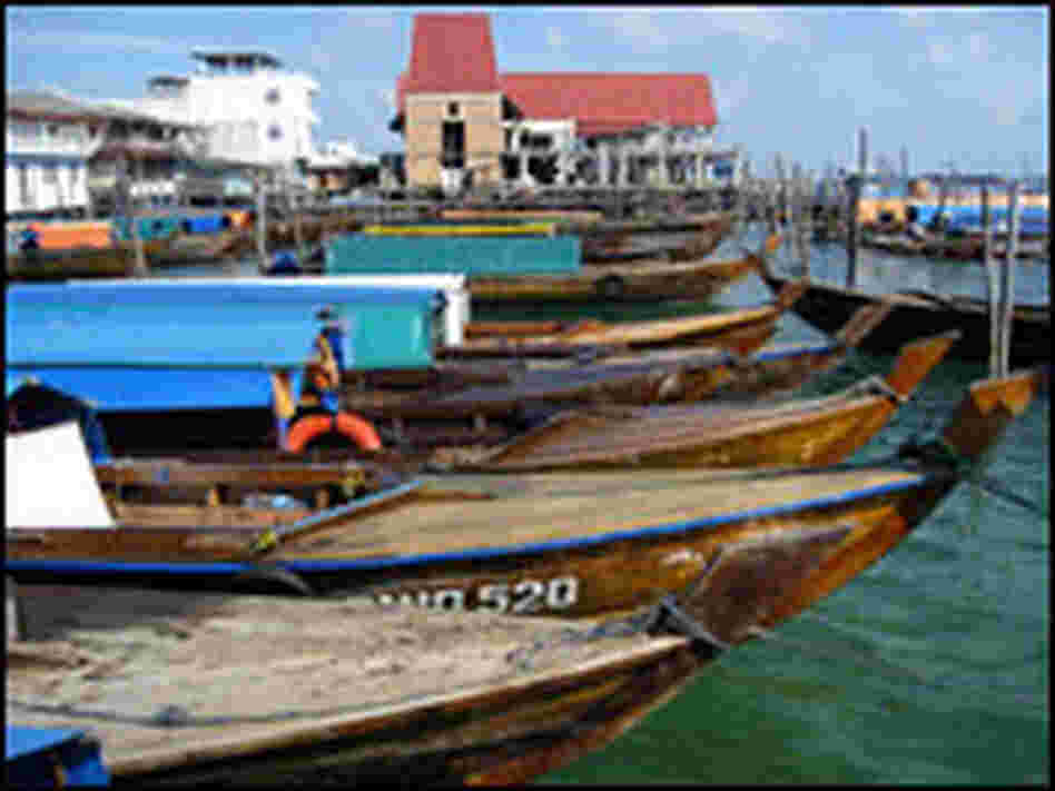Pirates use wooden Indonesian boats known as pancung to sneak up and rob passing ships
