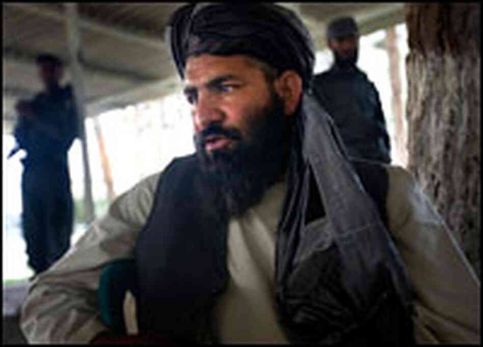 Abdul Manan Farahi's housing compound was hit by U.S. airstrikes and his wife was badly burned.