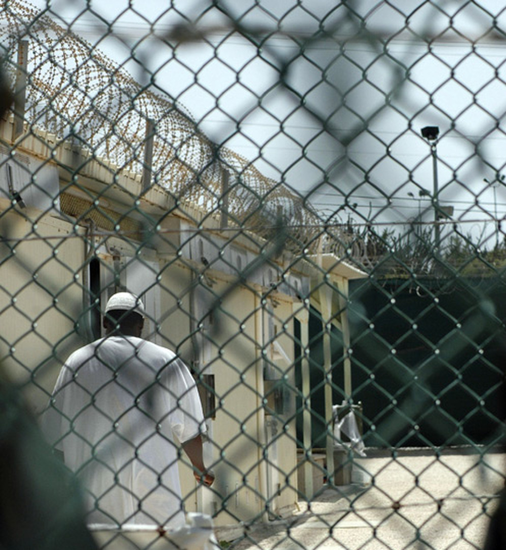 A detainee at Guantanamo Bay