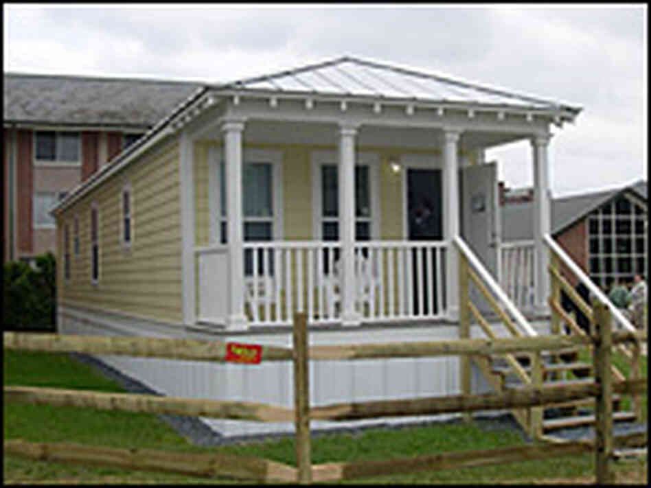 One model of temporary housing being tested at FEMA's National Emergency Training Center in Maryland