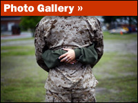 A slideshow of Marines saying goodbye at Camp Lejeune
