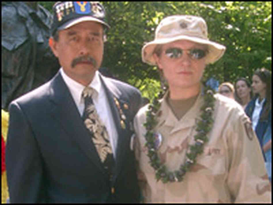 Maj. Paula Couglin and Allen Hoe