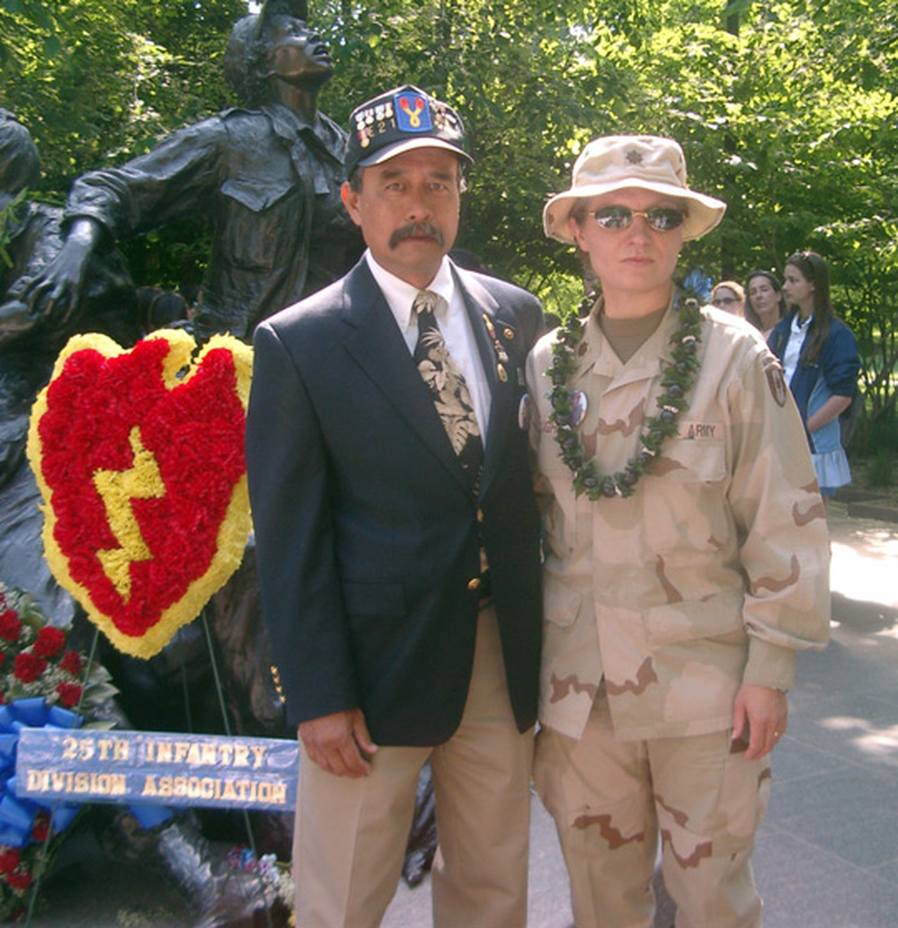 Maj. Paula Couglin and Allen Hoe