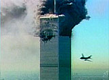plane approaches World Trade Center
