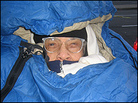 Ella Mae Johnson travels to watch the inauguration, bundled in a sleeping bag. Ella Mae Johnson travels to watch the inauguration, bundled in a sleeping bag.