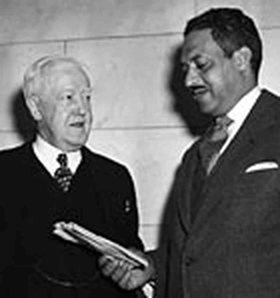 John Davis and Thurgood Marshall. John Davis and Thurgood Marshall.
