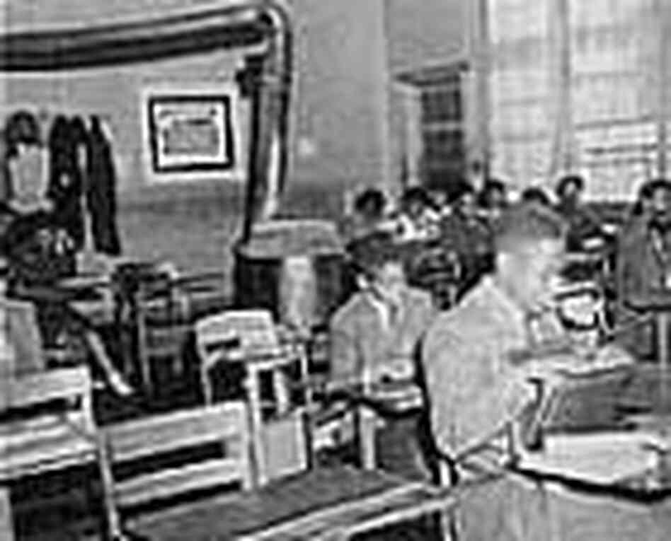 A classroom at Moton High School. A classroom at Moton High School.
