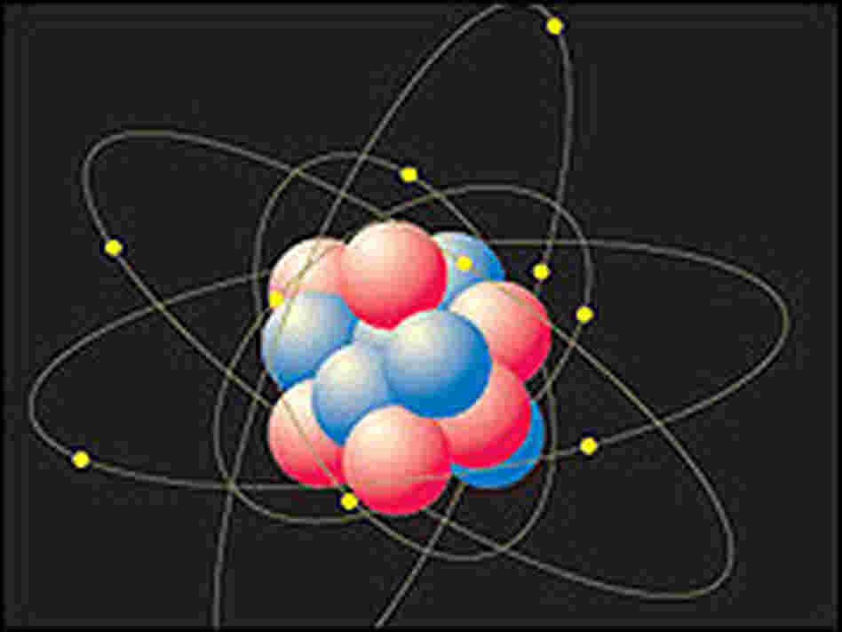 Illustration of a carbon atom. Illustration of a carbon atom.