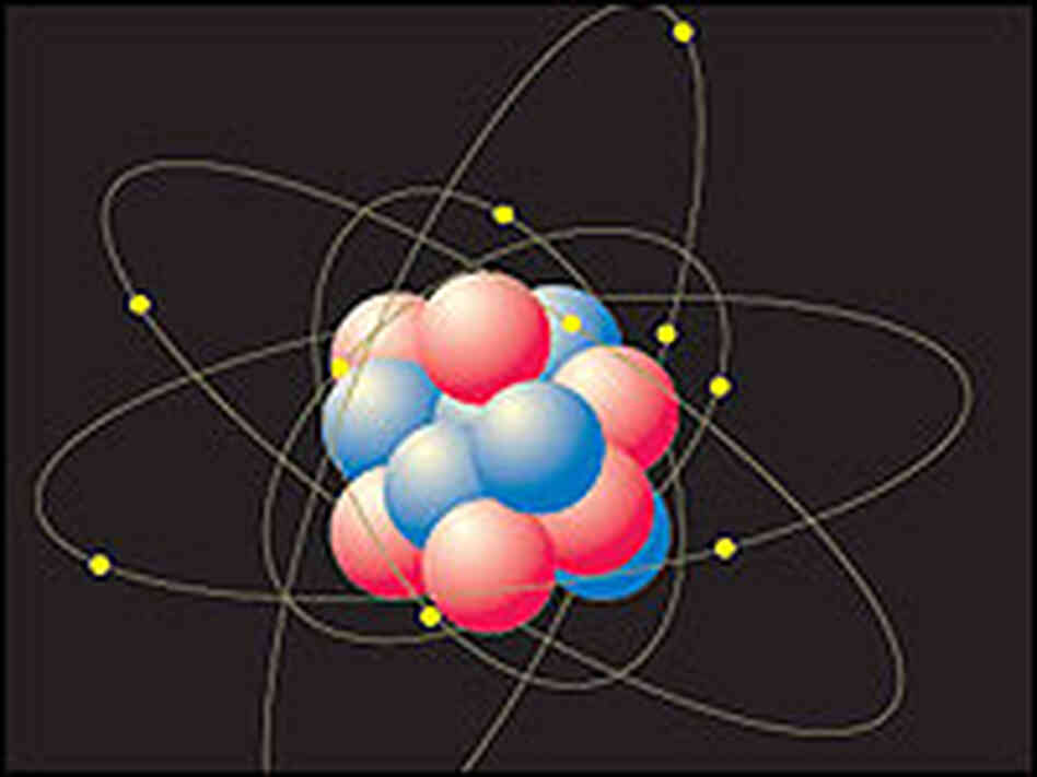 Illustration of a carbon atom. Illustration of a carbon atom.