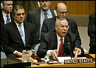 Secretary of State Colin Powell addresses the U.N. Security Council