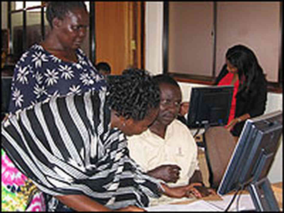 An AMREF training class for health workers. An AMREF training class for health workers.
