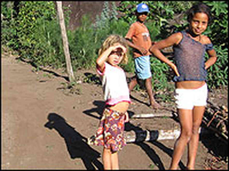 Children living outside the Brazilian village of Americaninhas. Children living outside the Brazilian village of Americaninhas.