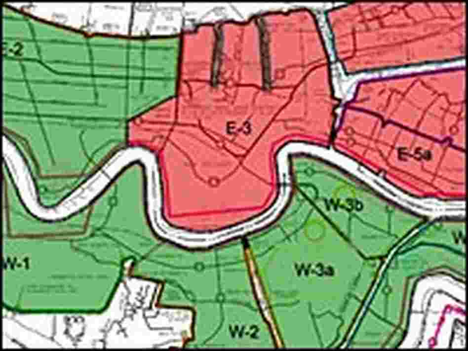 Map of flooding in New Orleans