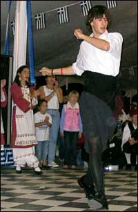 Greek immigrants dancing at their annual festival in Pensacola, FL.
