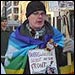 Antiwar protester Hans Hähnle at Berlin's 'Camp Peace'
