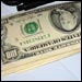 Stack of $100 bills for stipends to former Iraqi military officers