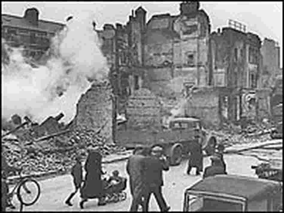 German bombing raids on London throughout World War II left much of the city in rubble.