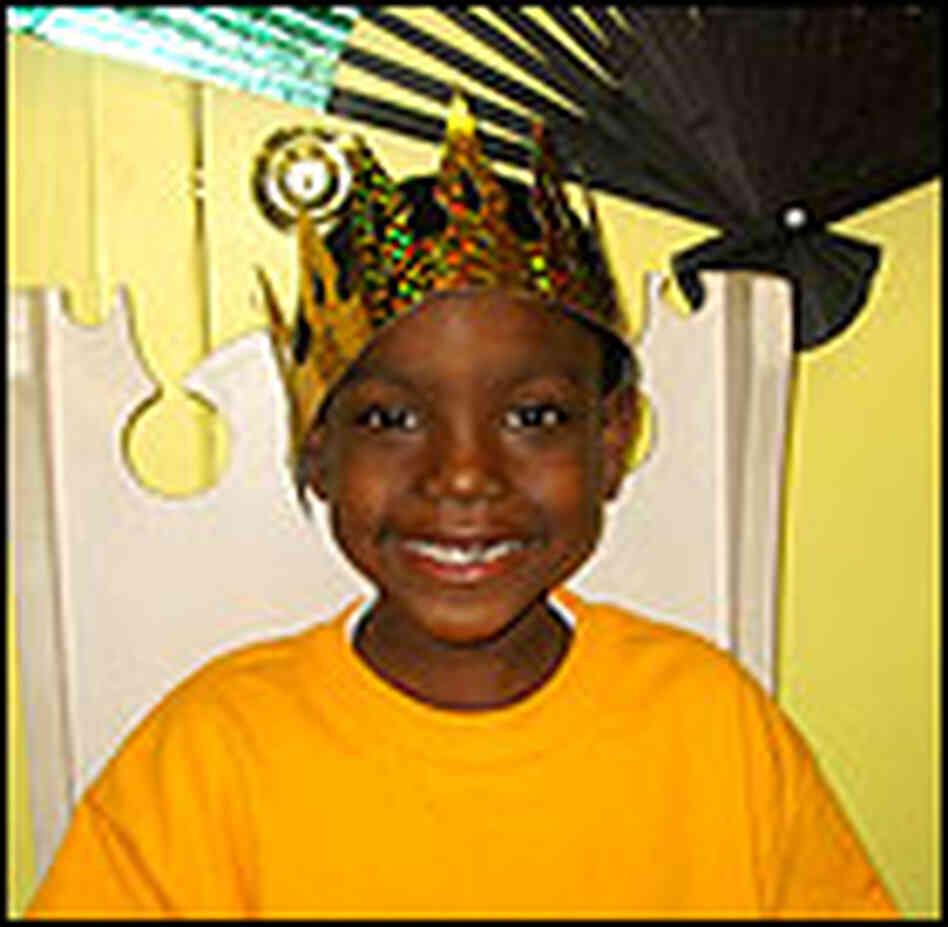 The 2004 St. Philip's School Kids Cafe Mardi Gras King, 7-year-old Quincy Williams. The 2004 St. Philip's School Kids Cafe Mardi Gras King, 7-year-old Quincy Williams.