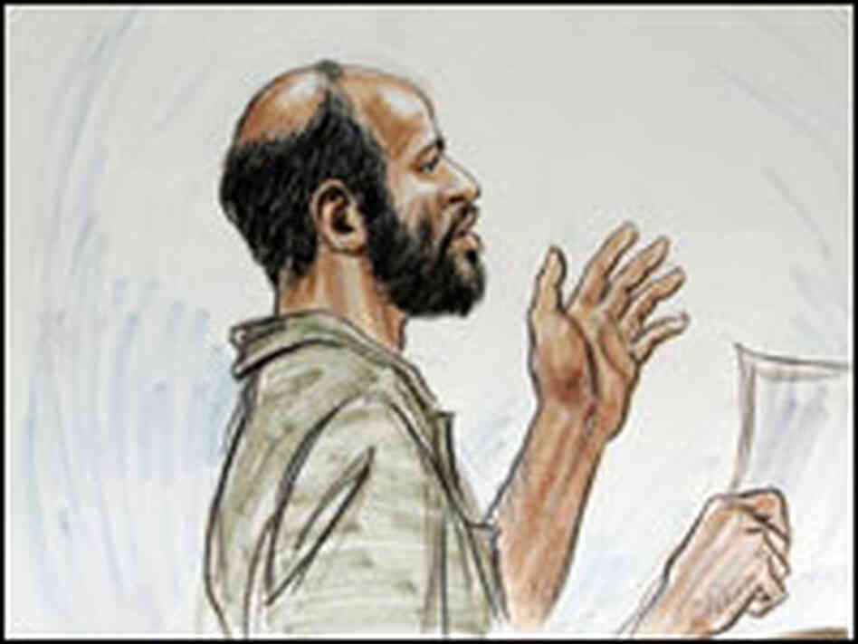Zacarias Moussaoui speaking at the Albert V. Bryan United States District Courthouse April 22, 2005 Zacarias Moussaoui speaking at the Albert V. Bryan United States District Courthouse April 22, 2005