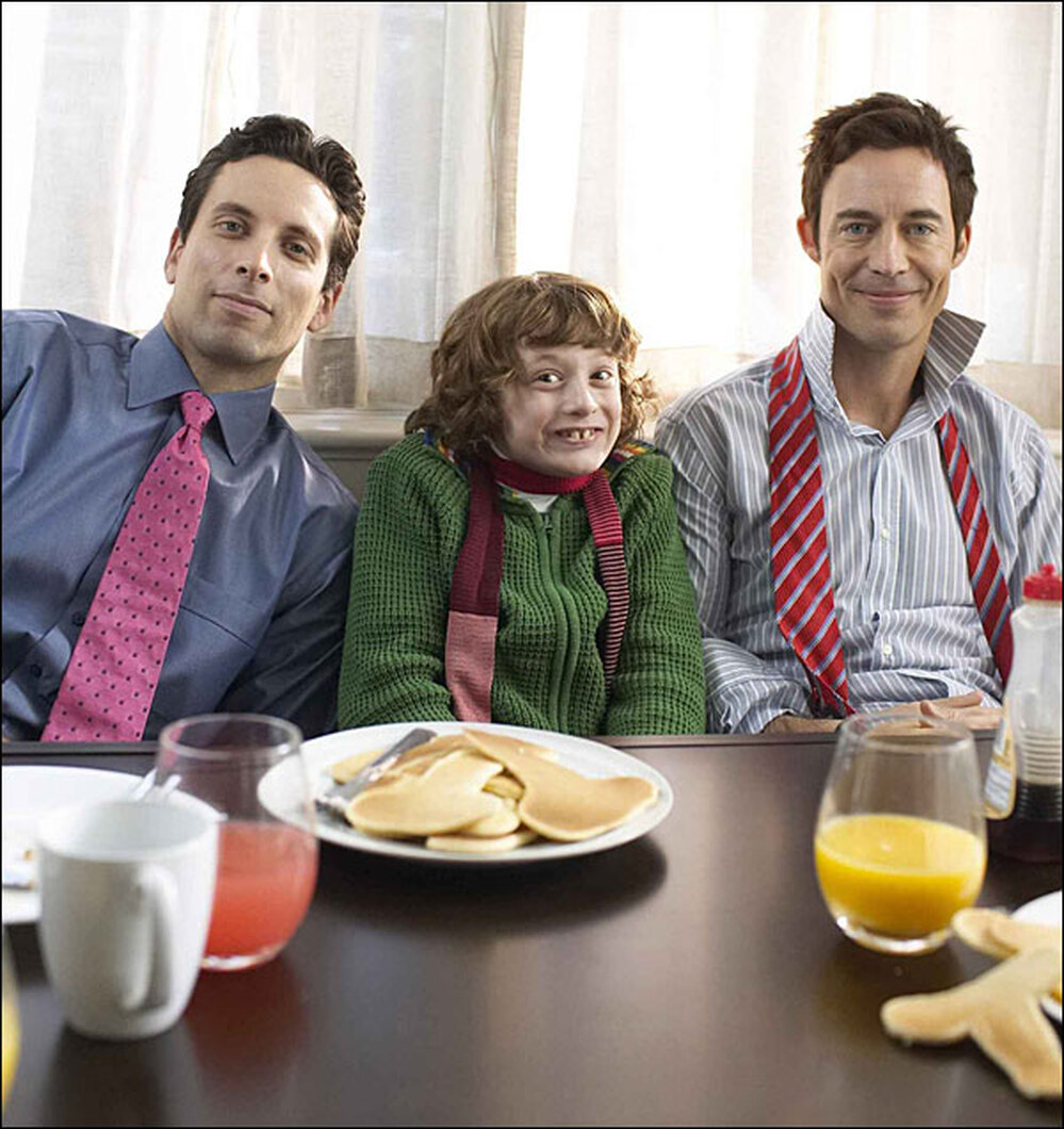 Ben Shenkman as Sam, Noah Bernett as Scot, Tom Cavanagh as Eric