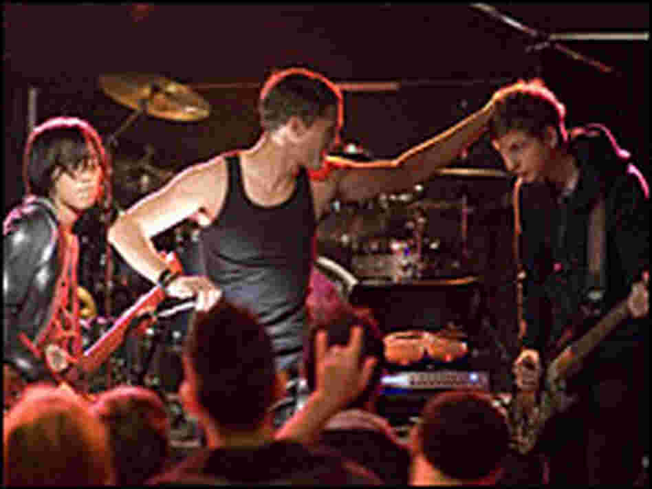 Nick and Band: Aaron Yoo (Thom) and Rafi Gavron (Dev)