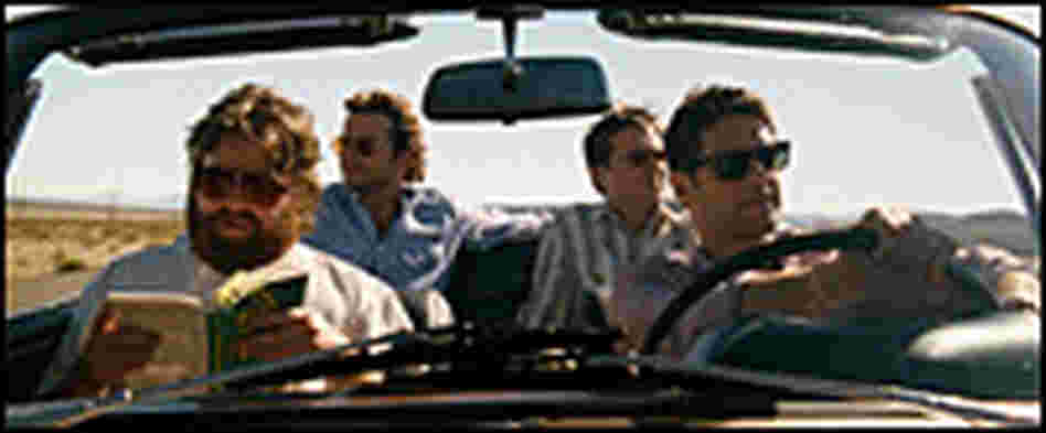 Zach Galifianakis, Bradley Cooper, Ed Helms and Justin Bartha in 'The Hangover'