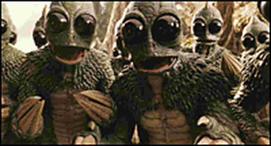The Sleestak in 'Land of the Lost'