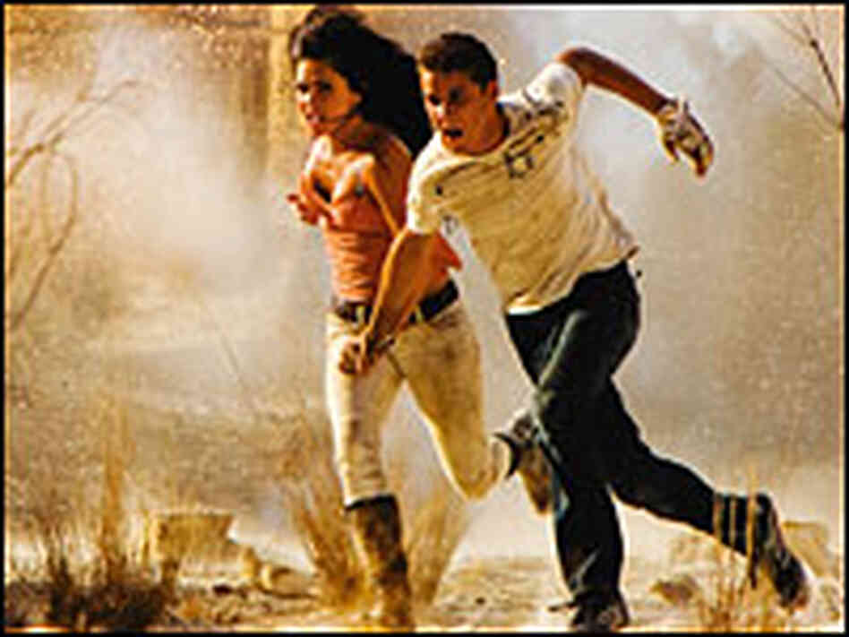 Shia LeBeouf and Megan Fox in Transformers Shia LeBeouf and Megan Fox in Transformers