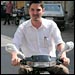 NPR's Guy Raz, riding a scooter in Baghdad.