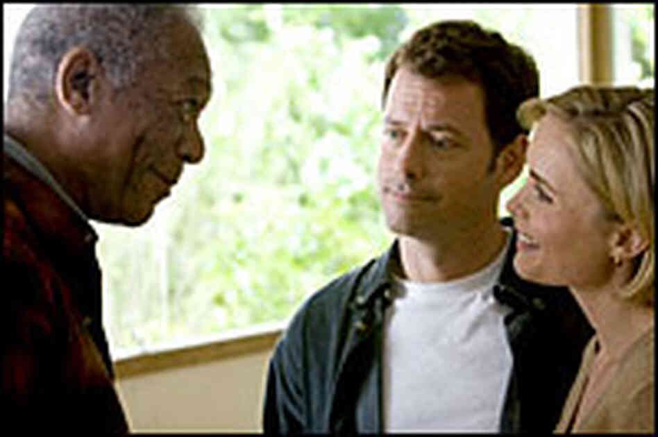 Morgan Freeman, Greg Kinnear and Radha Mitchell in 'Feast of Love' Morgan Freeman, Greg Kinnear and Radha Mitchell in 'Feast of Love'