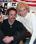 Rosemary Cain, mother of firefighter George Cain, with Firefighter Steve Marsar