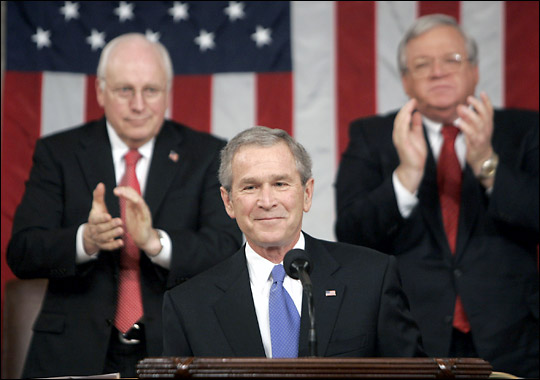 President George Bush delivers his 2006 State of the Union speech.