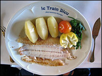 <em>Sole Meuniere</em> is one of Le Train Bleu's fish specialties.