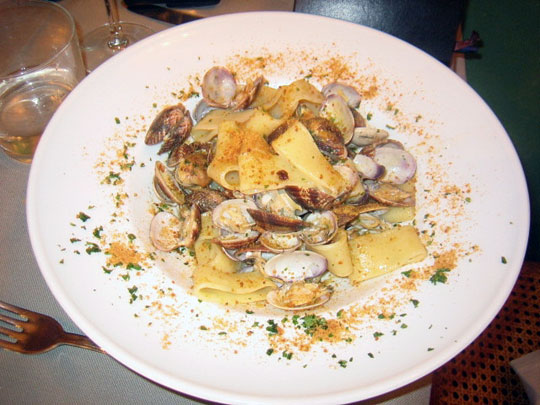 Anelli with clams and mullet roe is one of the standout pasta dishes.