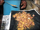 A colorful mix of spices flavor the kebabs. A colorful mix of spices flavor the kebabs.
