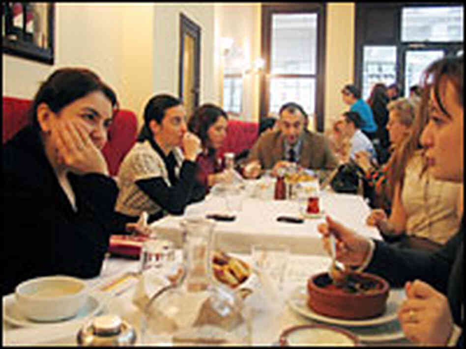 Karakoy Lokantasi fills up at lunchtime, with business people from the shipping and maritime offices