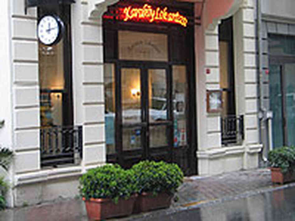The menu at Karakoy Lokantasi features a mix of Turkish and Ottoman dishes.