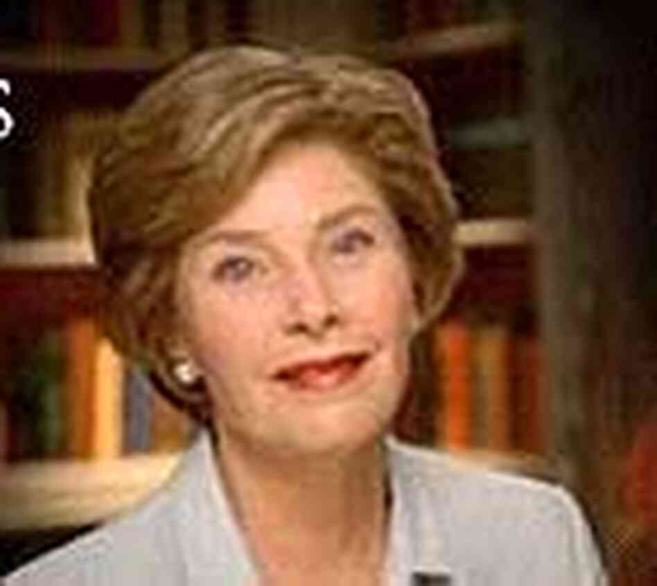 Laura Bush appears in a new Bush campaign ad Laura Bush appears in a new Bush campaign ad