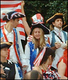 The 'Greene Dragon' protestors gather before the convention, Aug. 31, 2004.