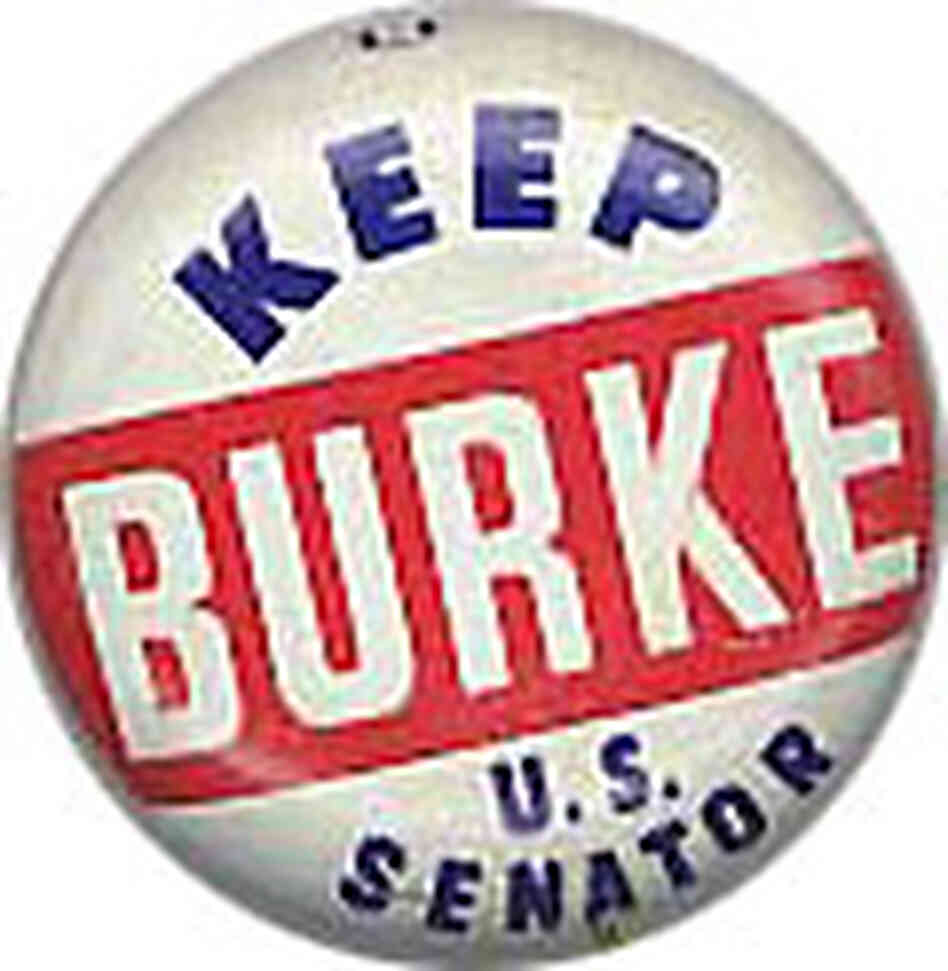 Fifty-one years ago today, Burke's appointment changed the partisan makeup of the Senate. Fifty-one years ago today, Burke's appointment changed the partisan makeup of the Senate.