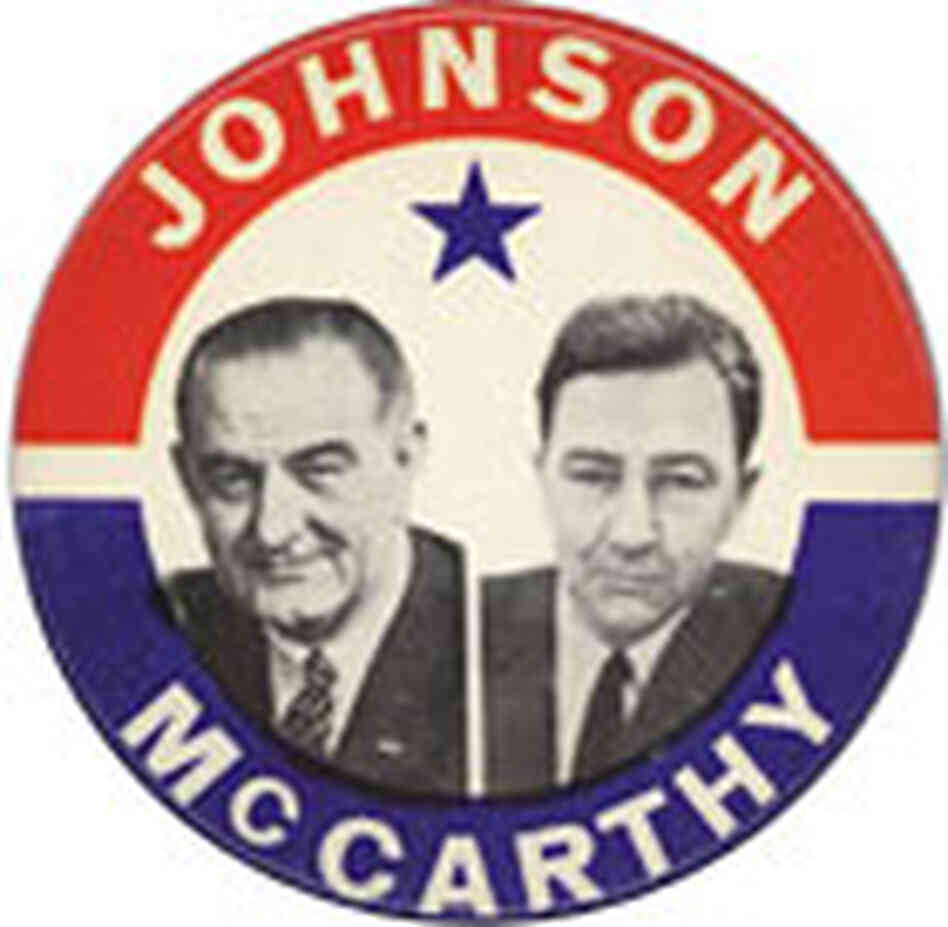 LBJ - Eugene McCarthy button LBJ - Eugene McCarthy button