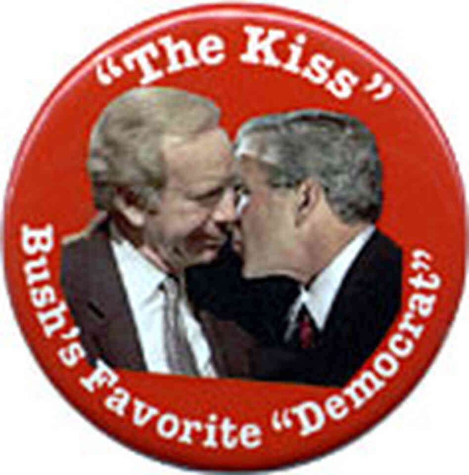 The Kiss: Lieberman and Bush The Kiss: Lieberman and Bush