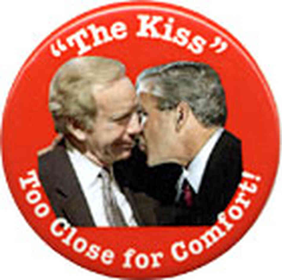 Sen. Joe Lieberman and President Bush. Sen. Joe Lieberman and President Bush.