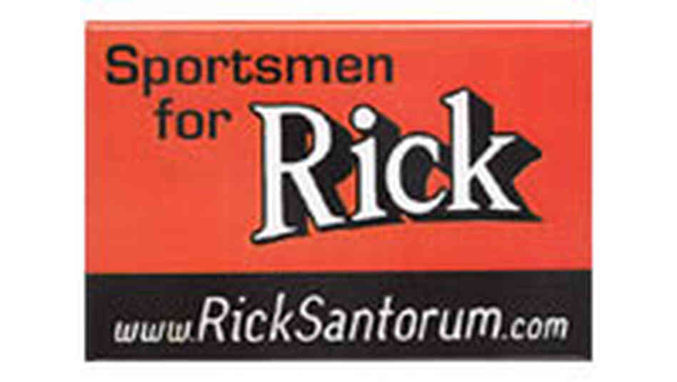 'Sportsmen for Rick' campaign button 'Sportsmen for Rick' campaign button