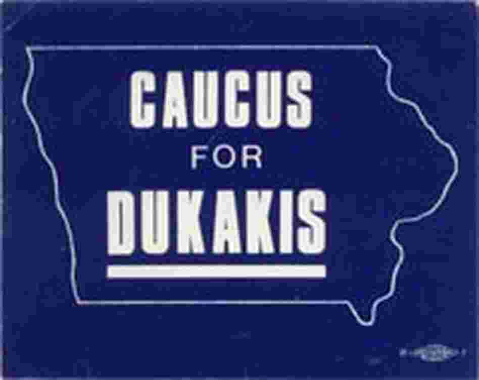 Michael Dukakis button Michael Dukakis button