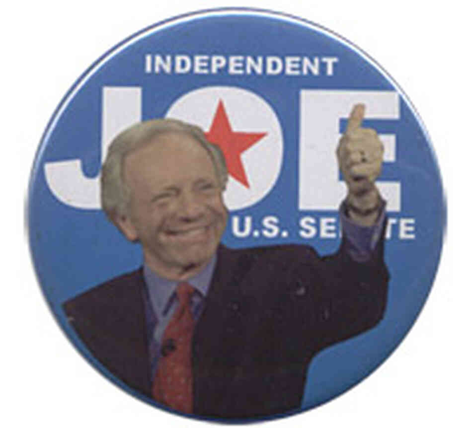 A campaign button reading "Independent Joe." A campaign button reading "Independent Joe."