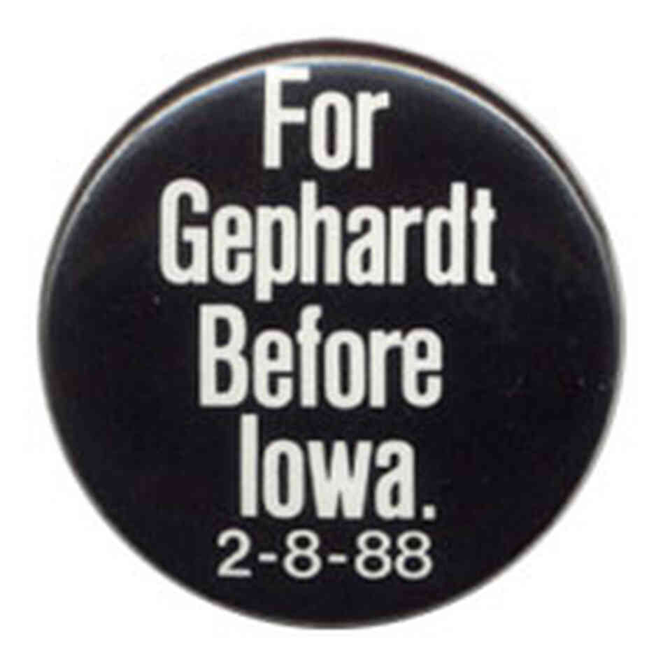 'For Gephardt Before Iowa' button 'For Gephardt Before Iowa' button