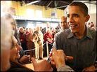 Sen. Barack Obama campaigns in Iowa. Sen. Barack Obama campaigns in Iowa.